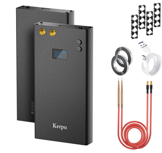 Aparat de sudura in puncte portabil, cu acumulator 11000 mAh, ecran LCD, 70 viteze reglabile, banda de nichel de 10 m, functie powerbank, pentru lipit acumulatori