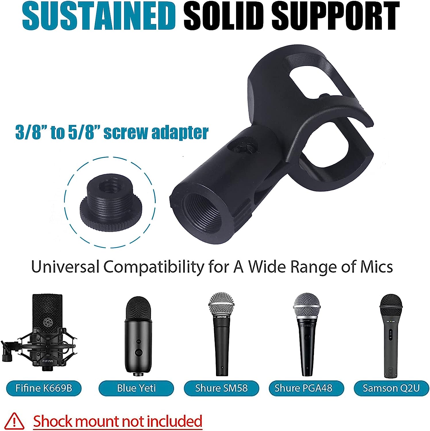 Stativ profesional pentru microfon, stand metalic cu trepied si clema universala tip clip, inaltime reglabila, cu husa de depozitare si transport