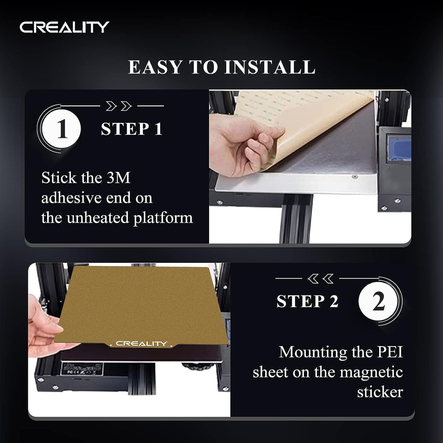 Suprafata de printare PEI magnetica cu 2 fete, 235 x 235 mm, flexibila, pentru Creality Ender 3 / Ender 3 Pro / Ender 3 V2 / Ender 3 S1 / Ender 3 Neo / Voxelab Aquila 3D Printer
