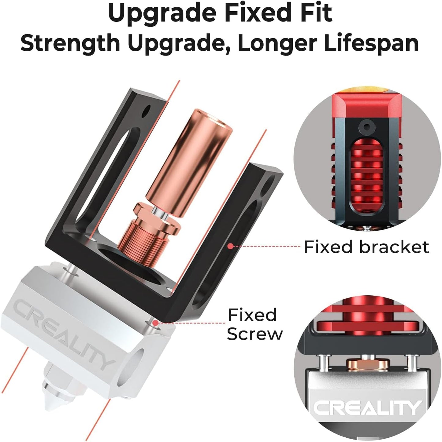 Kit cap de imprimare pentru imprimanta 3D, hotend Creality din metal, pentru Ender 3, Ender 3 Pro, Ender 3 V2, Ender 3 Max, Ender 3 S1, Ender 5, Ender 5 Pro, CR-10, CR-10S