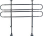 Separator auto pentru caini, universal, latime reglabila de la 86 cm la 150 cm, inaltime reglabila de la 63 cm la 110 cm, usor de instalat, neagra, din metal