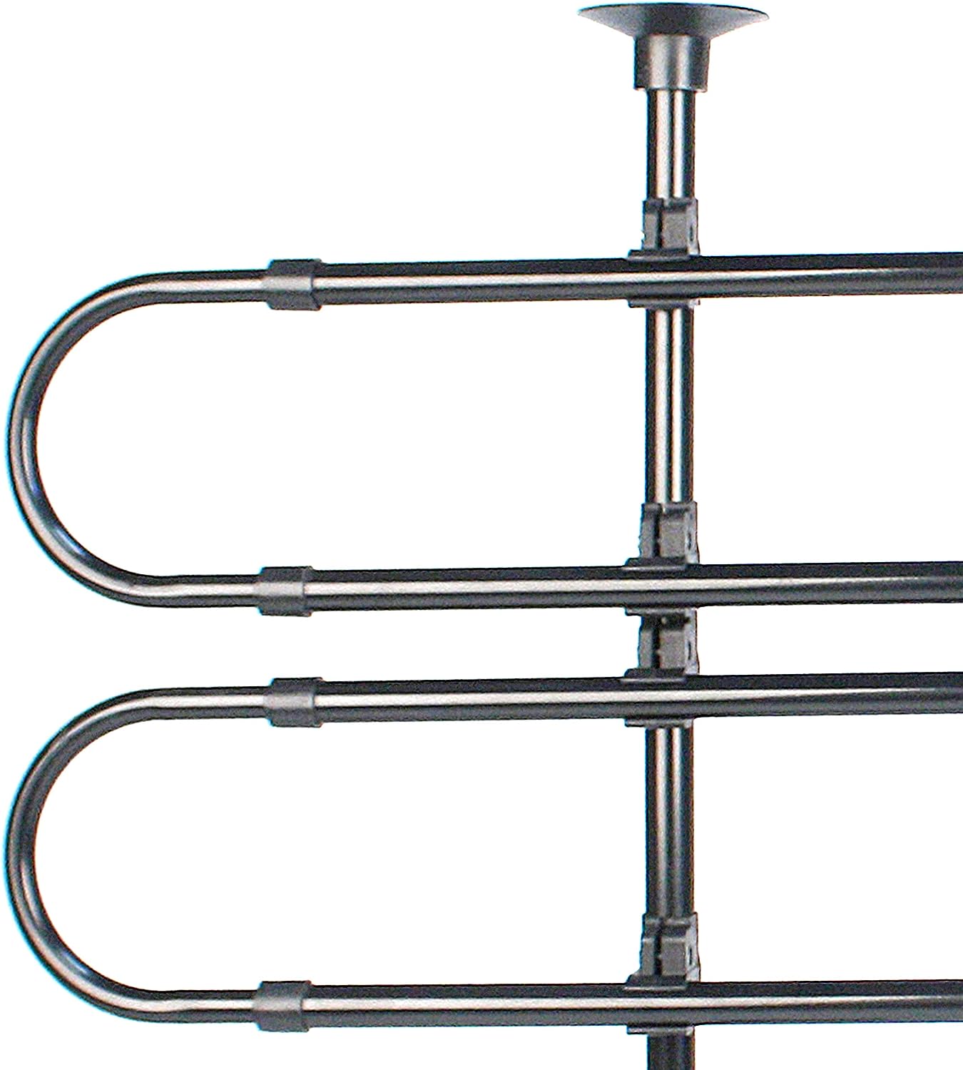 Separator auto pentru caini, universal, latime reglabila de la 86 cm la 150 cm, inaltime reglabila de la 63 cm la 110 cm, usor de instalat, neagra, din metal