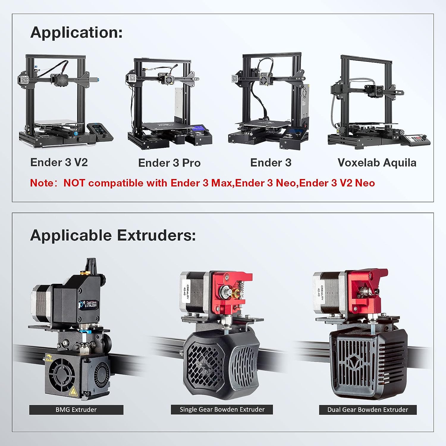 Kit de conversie extruder imprimanta 3D, suport Direct Drive compatibil cu Ender 3 V2, Ender 3 Pro si Voxelab Aquila