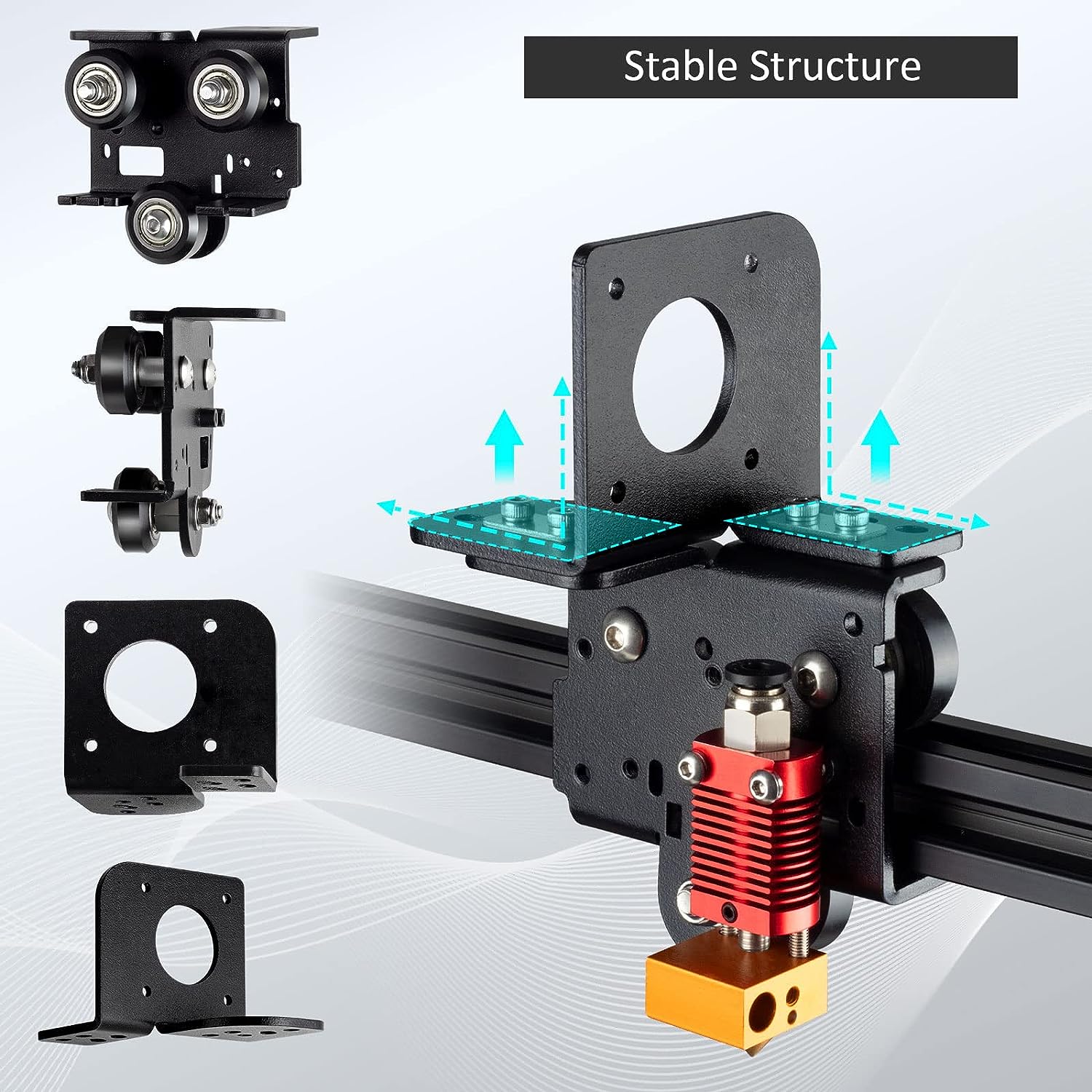 Kit de conversie extruder imprimanta 3D, suport Direct Drive compatibil cu Ender 3 V2, Ender 3 Pro si Voxelab Aquila