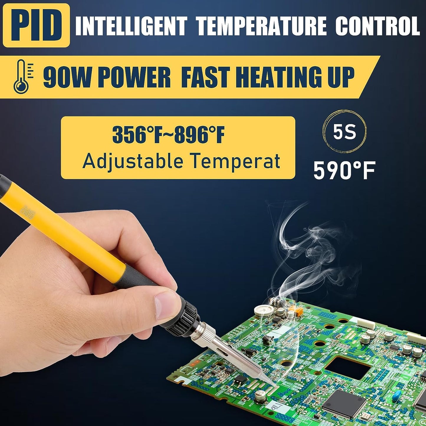 Statie de lipit 90 W cu afisaj LED, temperatura reglabila, mod Sleep, corectare a temperaturii, protectie prin parola, JK968S