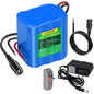 Acumulator 12V, 5600mAh 5A, cu mufa incarcare si incarcator Li-Ion, pentru RC, camere wireless, camere supraveghere, playere portabile, benzi LED, drone