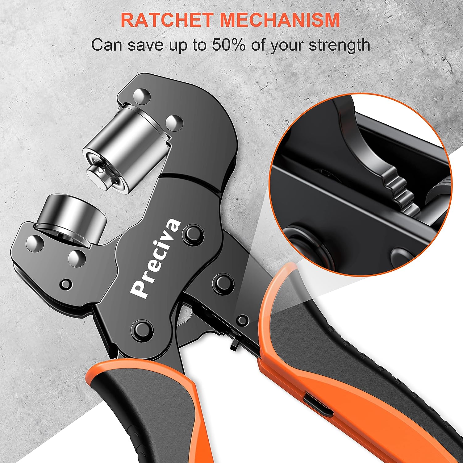 Set cleste pentru ochi profesional, de 10 mm, cap magnetic, cu 500 de ochiuri, sistem cu clichet, pentru bannere din PVC, prelate, carton, Preciva