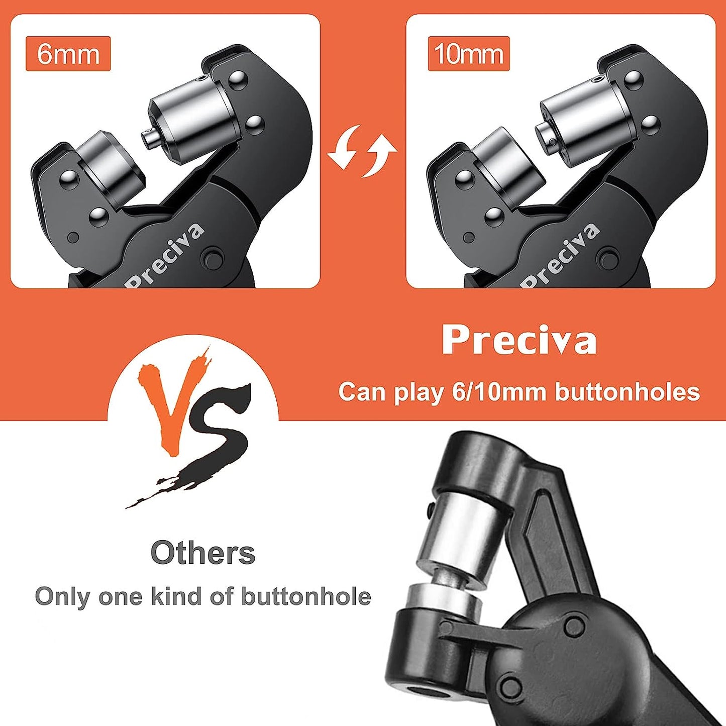 Set de cleste pentru ochi de 6 mm si 10 mm, cu cap magnetic interschimbabil, 400 de ochiuri, sistem cu clichet si auto blocare, pentru bannere, prelata, cutii, Preciva