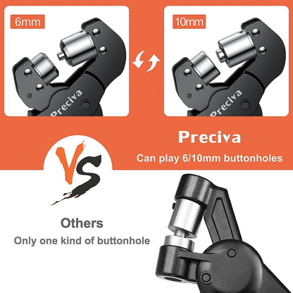 Set de cleste pentru ochi de 6 mm si 10 mm, cu cap magnetic interschimbabil, 400 de ochiuri, sistem cu clichet si auto blocare, pentru bannere, prelata, cutii, Preciva