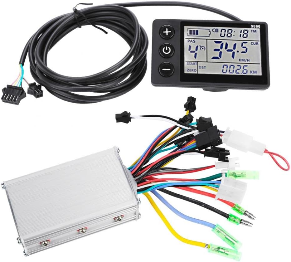 Controler universal pentru motor brushless 36V-48V 350W, cu display LCD, impermeabil, pentru bicicleta electrica, scuter electric