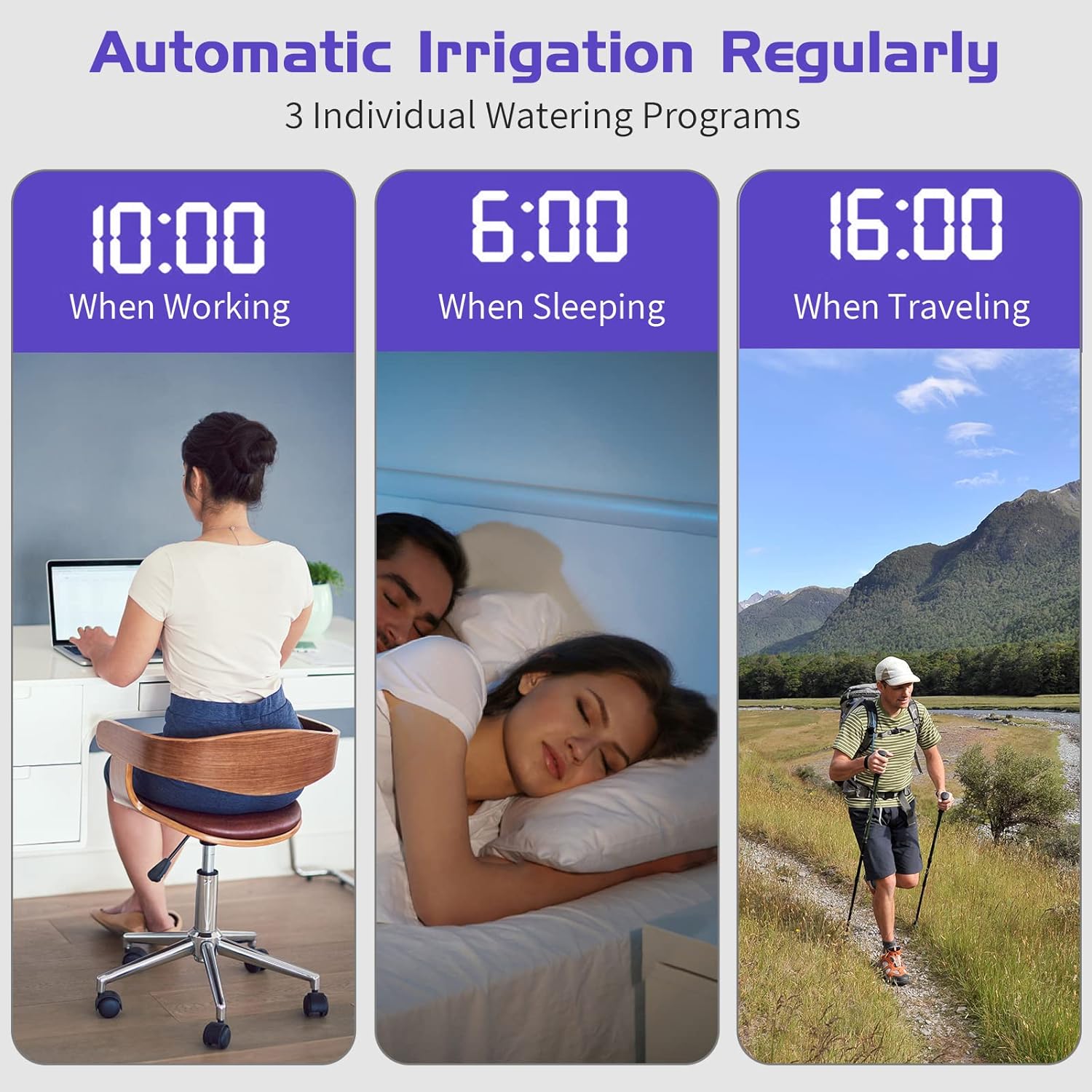 Programator irigare/udare WiFi 2,4 GHz, control prin aplicatie automat sau manual, temporizator smart impermeabil, rezistent UV, pentru gazon, gradina, exterior