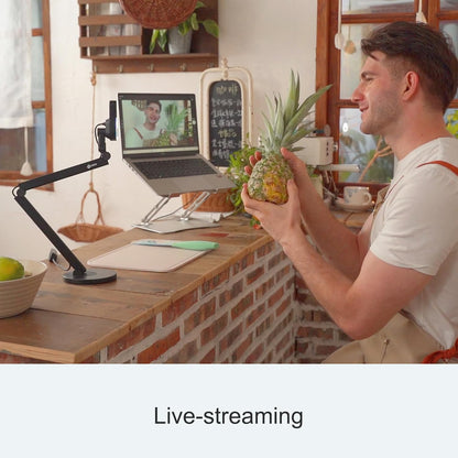 Camera de documente JOYUSING V600 ultra HD 4K 12MP, focalizare automata, 40 LED-uri reglabile, microfon incorporat, USB, pentru prezentari, conferinte, OBS si Streaming Live, Windows/Mac