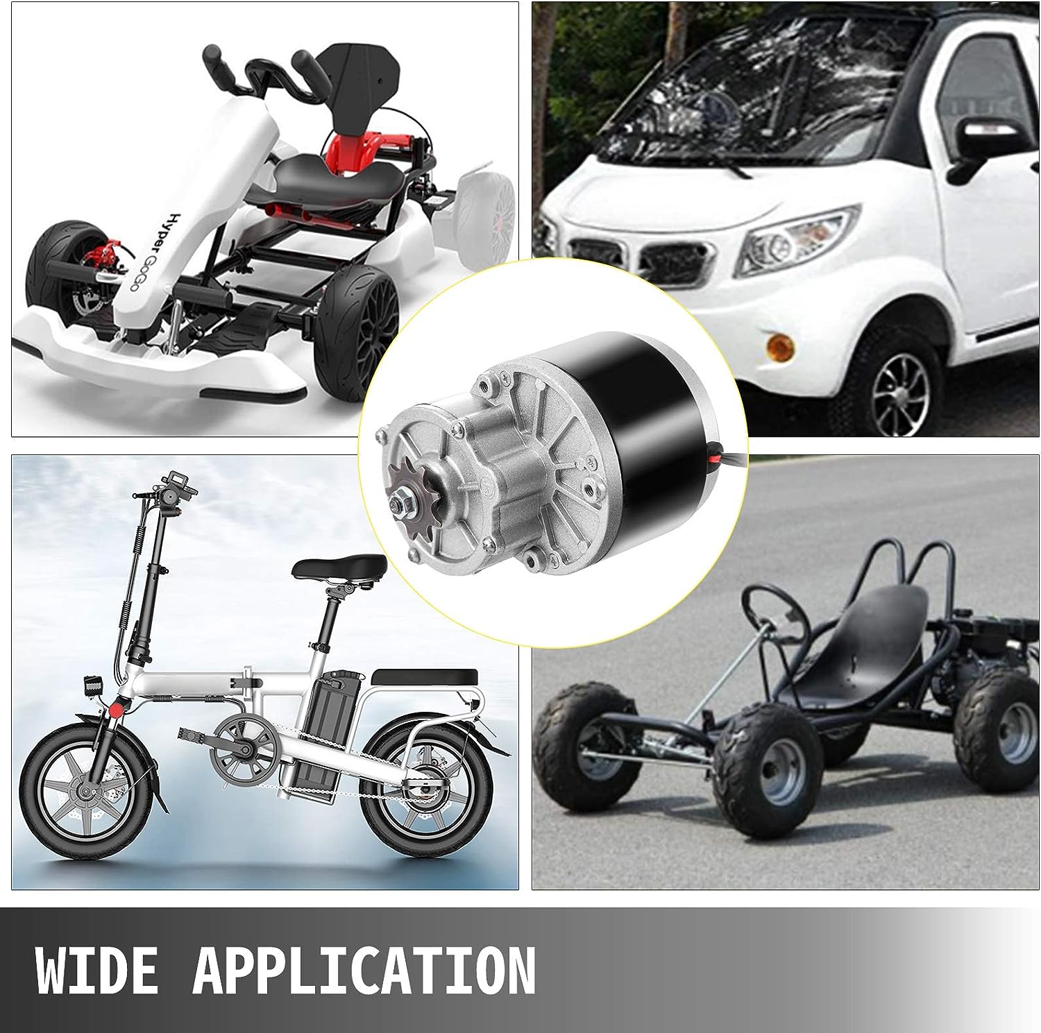 Kit motor bicicleta electrica 240 V, 250W, sens dublu, cu controler de viteza si accesorii de fixare, pentru bicicleta electrica, Go Kart