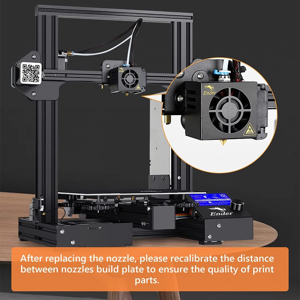 Set duze MK8 imprimata 3D 24 piese, de 0,2 mm, 0,3 mm, 0,4 mm, 0,5 mm, 0,6 mm, 0,8 mm, 1,0 mm, filament de 1.75 mm, pentru seria Ender 3 si Creality CR-10