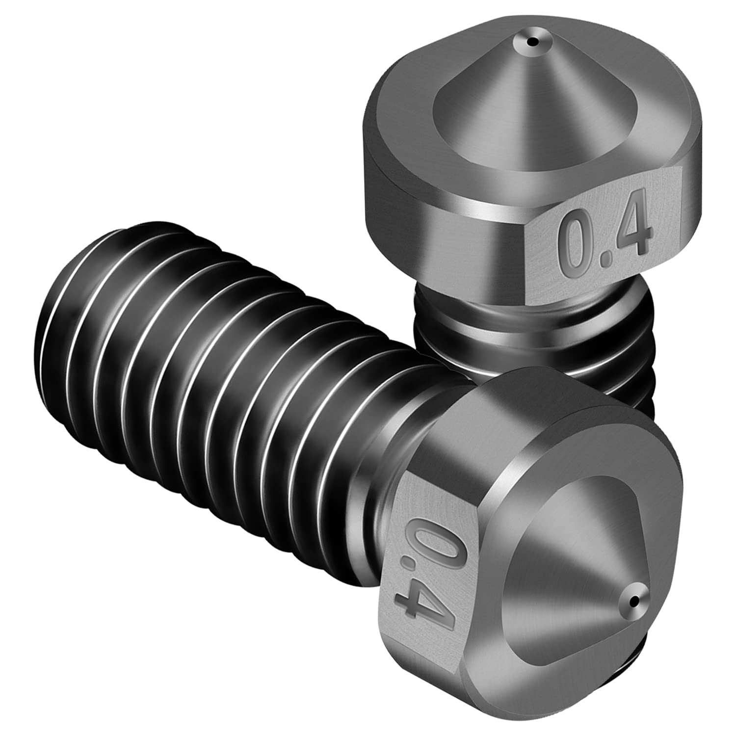 Set duze imprimanta 3D 20 piese, 0,4 mm, 0,6 mm, 0,8 mm, 1,0 mm, filet M6, compatibile imprimante Artillery Genius / Sidewinder X1