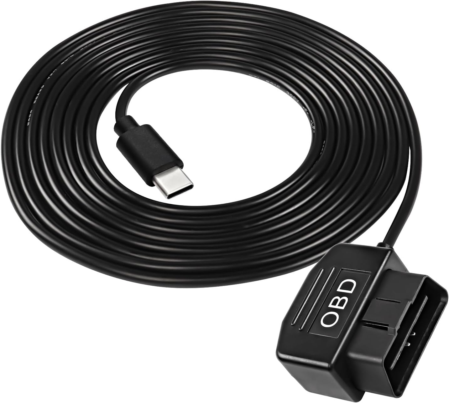 Cablu de alimentare USB-C cu interfata OBD, de 3,5 m, cu intrerupator si protectie la supradescarcare, DC 12-36V, pentru camera de bord auto, navigatie GPS, DVR