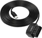 Cablu de alimentare USB-C cu interfata OBD, de 3,5 m, cu intrerupator si protectie la supradescarcare, DC 12-36V, pentru camera de bord auto, navigatie GPS, DVR