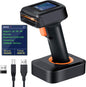 Cititor coduri de bare, scanner wireless 1D, 2D, QR cu statie de incarcare, display LED, Bluetooth, acumulator 1800 mAh, adaugare prefix si sufix, Tera HW006
