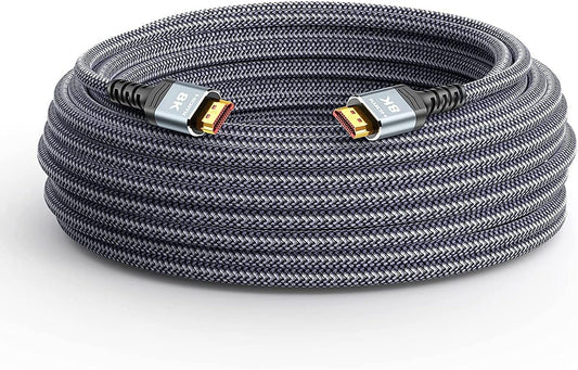 Cablu HDMI 8K @ 60Hz cu fibra optica, de 15 m, DTS: X, HDCP 2.2 & 2.3, HDR 10, eARC, 48 Gbps, compatibil cu consola PS5/4/3, Xbox, HDTV