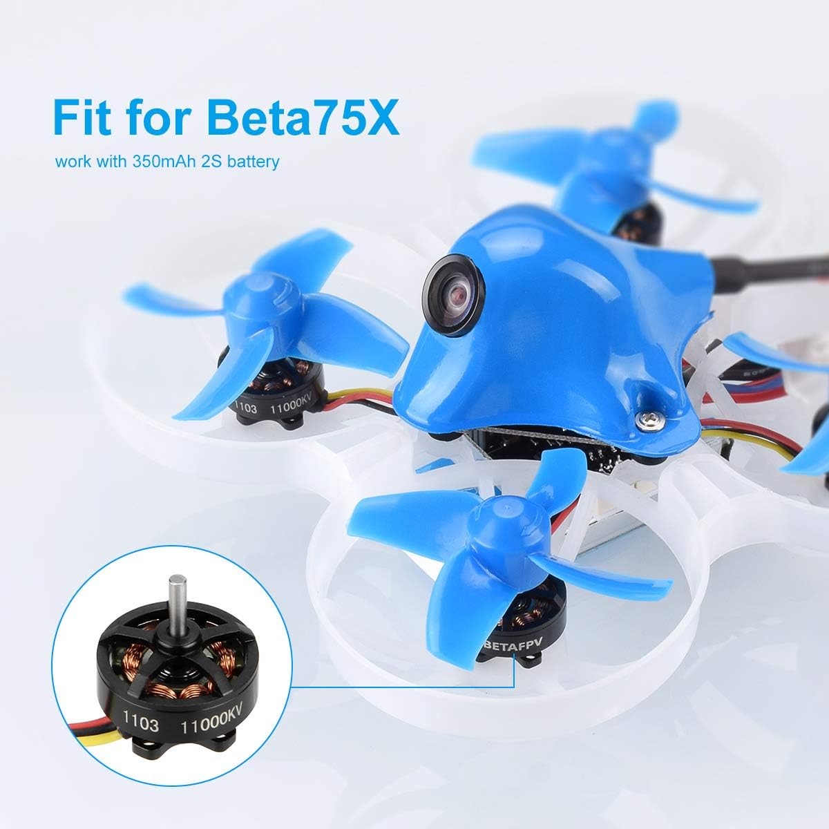 Set 4 Motor fara perii T-Motor 11000KV, FPV RC, compatibil cu baterie 2S Lipo 2S Frame Beta75X Beta85X