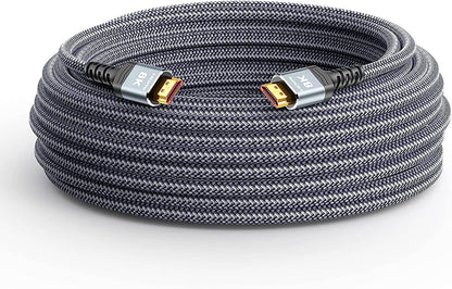 Cablu HDMI 8K @ 60Hz cu fibra optica, de 7.5 m, DTS: X, HDCP 2.2 & 2.3, HDR 10, eARC, 48 Gbps, compatibil cu consola PS5/4/3, Xbox, HDTV