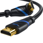 Cablu HDMI 8K @ 60 Hz Ultra HD, conector in unghi de 90°, de 3 m, DSC, DTS-HD, Dynamic HDR 10+, pentru laptop, PC, PS5/4/3, Xbox, Player Blu-ray