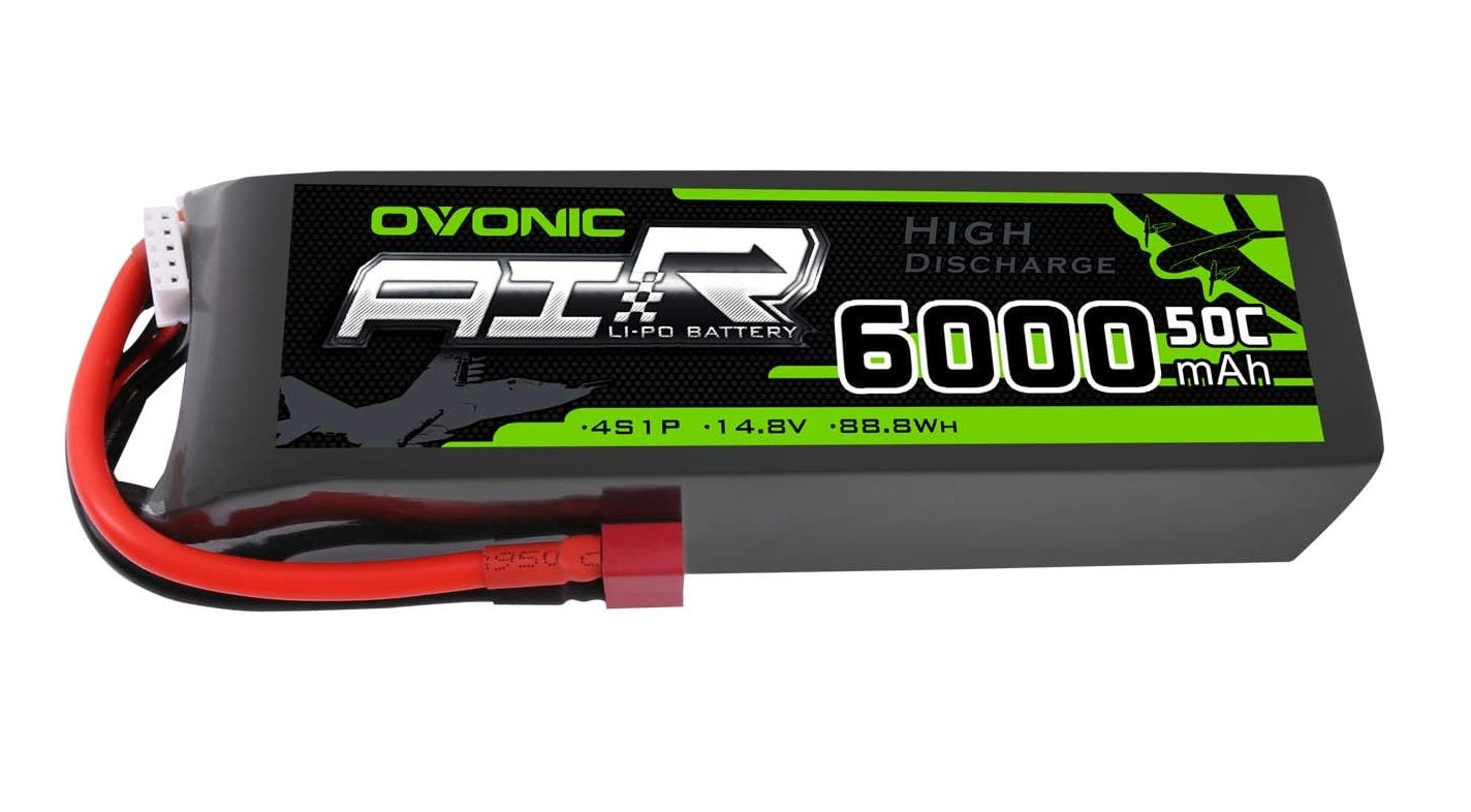 Baterie Lipo 4S 14.8 V, 6000 mAh cu conector Deans T Plug, pentru FPV UAV RC, masina, avion, drona, elicopter