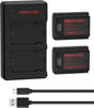 Set 2 acumulatori NP-FZ100 2300 mAh si incarcator cu 2 porturi si indicator LED, pentru camere digitale Sony Alpha A9/A9R, 7RM4, A7RM3, A7RIII, Alpha 7M3, Alpha 6600, Alpha 9S, A7R3 a7 III D