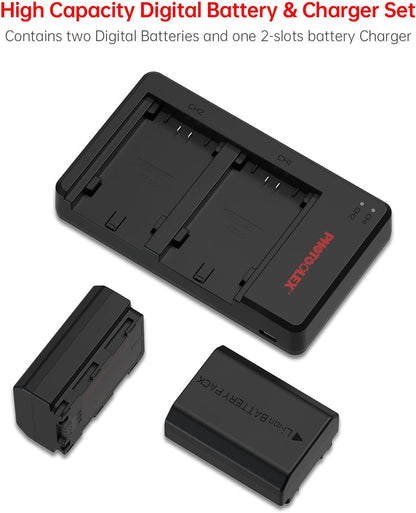 Set 2 acumulatori NP-FZ100 2300 mAh si incarcator cu 2 porturi si indicator LED, pentru camere digitale Sony Alpha A9/A9R, 7RM4, A7RM3, A7RIII, Alpha 7M3, Alpha 6600, Alpha 9S, A7R3 a7 III D