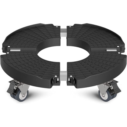 Suport ghiveci cu 4 roti, carucior reglabil 40-54 cm, mobil, capacitate incarcare 200 kg, stand flori cu role blocabile, pentru interior/exterior, multifunctional
