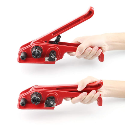Set Tensioner cu banda 100 m PP 16 mm si cleste pentru capse , capse metalice pentru tensionare ambalaje din plastic PP/PET