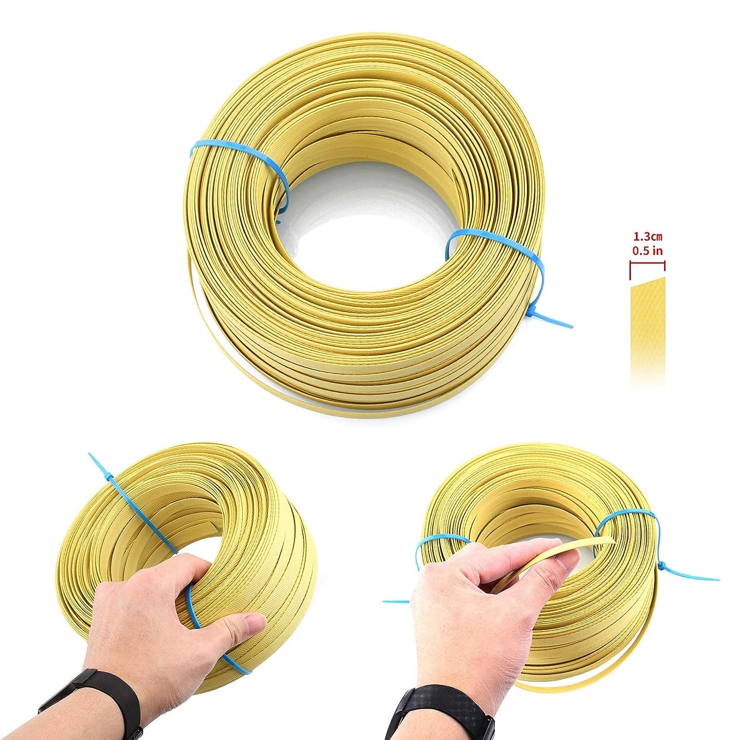 Set Tensioner cu banda 100 m PP 16 mm si cleste pentru capse , capse metalice pentru tensionare ambalaje din plastic PP/PET