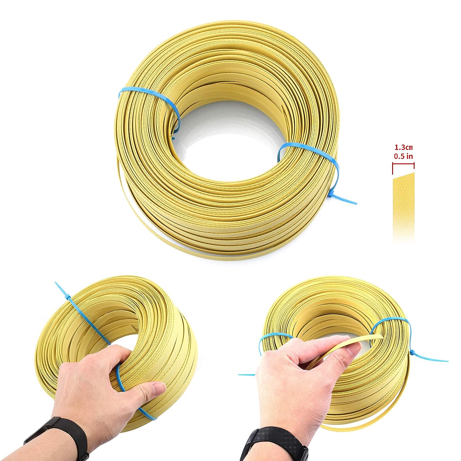 Set Tensioner cu banda 100 m PP 16 mm si cleste pentru capse , capse metalice pentru tensionare ambalaje din plastic PP/PET