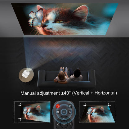 Videoproiector, WiFi Bluetooth 8000 Lumeni portabil, 1080P Full HD 5G USB 2.0 Alb ​​pentru Home Cinema, iOS/Android/Loptop/USB/PS5