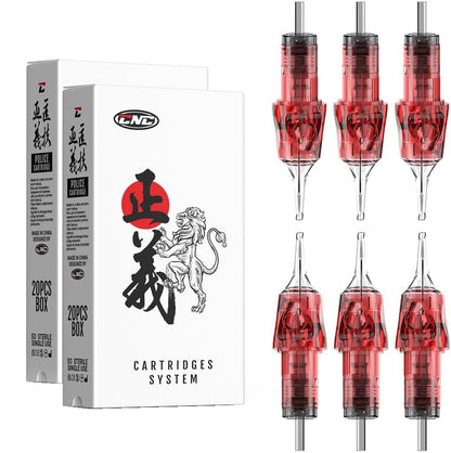 Set 40 ace de tatuat tip cartus, de 4 tipuri, 1003RL, 1005RL, 1007RL, 1009RL, 1007RS, 1009RS, 1207RS, 1209RS, din otel inoxidabil, pentru linii, contur, umplere, EN04X-40KIT-DG