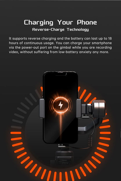 Sistem de stabilizare imagine pentru smartphone Android si IOS, Hohem iSteady M6, stabilizator gimbal cu 3 axe, display OLED, mini trepied, incarcare 400 g