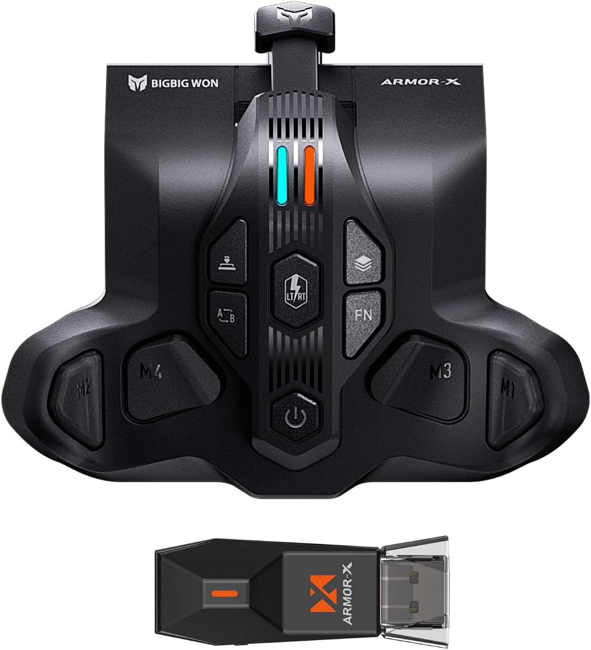 Atasament pentru controler Xbox Seres X/S, gamepad cu butoane aditionale, vibratii, Armor X, acumulator 1300 mAh, adaptor wireless 2.4Ghz, compatibil Xbox One / Switch / PC Windows 10, 11 / PS4