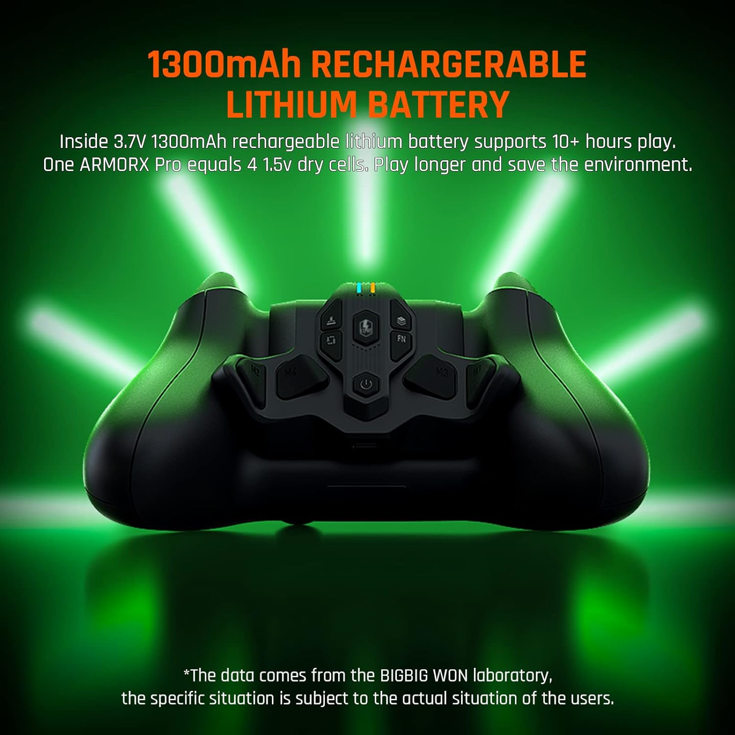 Atasament pentru controler Xbox Seres X/S, gamepad cu butoane aditionale, vibratii, Armor X, acumulator 1300 mAh, adaptor wireless 2.4Ghz, compatibil Xbox One / Switch / PC Windows 10, 11 / PS4