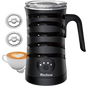 Aparat de spumat lapte 4 in 1 Morfone, 400W, Spumare Cald si Rece, Ideal pentru Latte, Ciocolata, Cappuccino, Frappe,  260 ml, negru