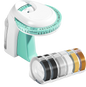 Set aparat de etichetat/embosat Omega S, cu 48 de caractere, etichetare vintage, 6 role de gofrare 3D, portabil, alb