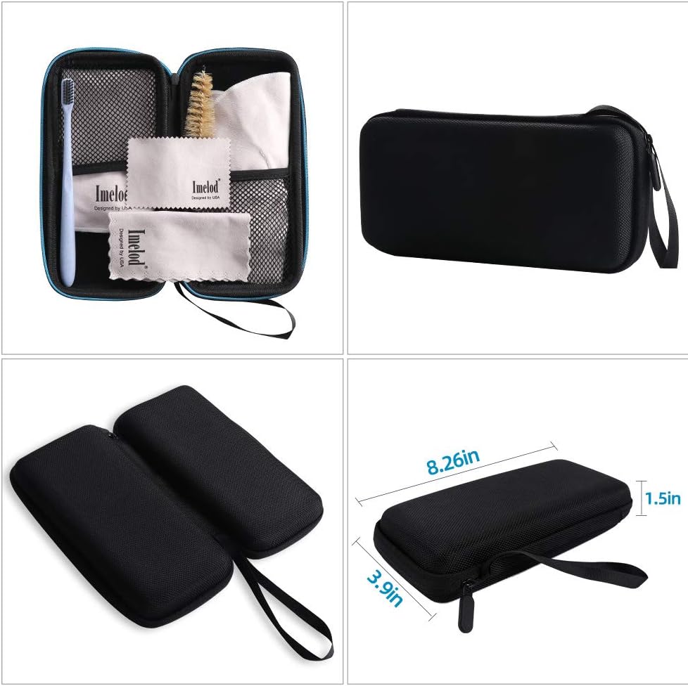 Kit curatare pentru saxofon, 4 x lavete, 2 x tampone , 2 x perii pentru mustiuc, pentru clarinet tenor alto si alte structuri de suflat, cu geanta de depozitare si transport