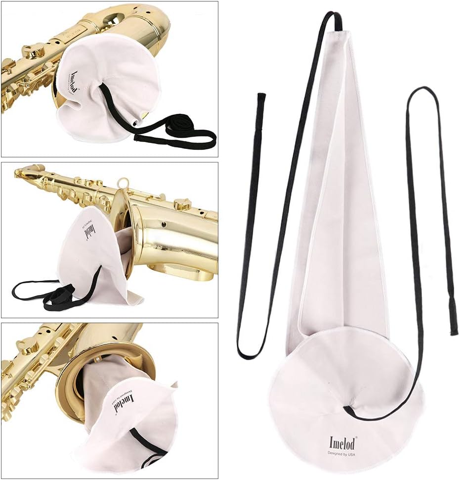 Kit curatare pentru saxofon, 4 x lavete, 2 x tampone , 2 x perii pentru mustiuc, pentru clarinet tenor alto si alte structuri de suflat, cu geanta de depozitare si transport