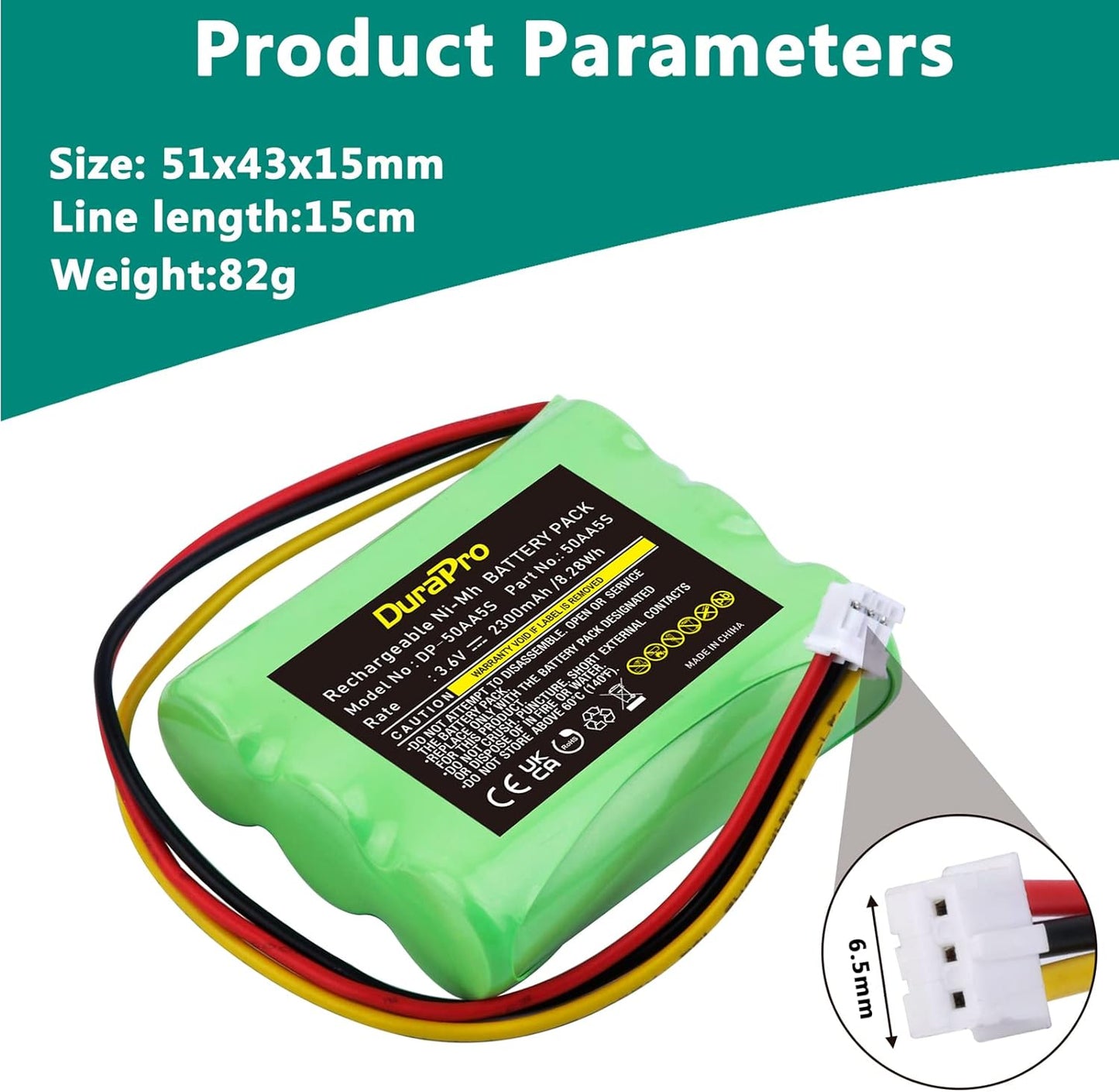 Acumulator 50AA5S de 2300mAh, 3.6 V, pentru, Tonies, TonieBox, Musicbox, DuraPro