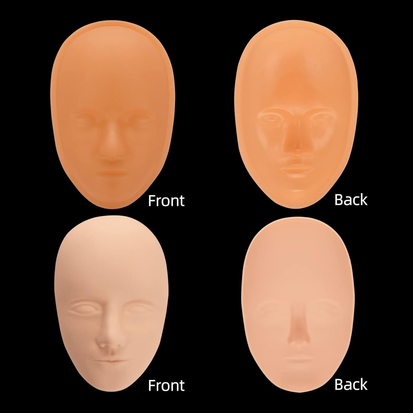 Set 3 bucati piele din silicon tip fata pentru practica tatuaj cu model ochi 5D, 1x baza de sustinere a pielii, 5x crema ingrijire tatuaj, microblading, make-up, atomus