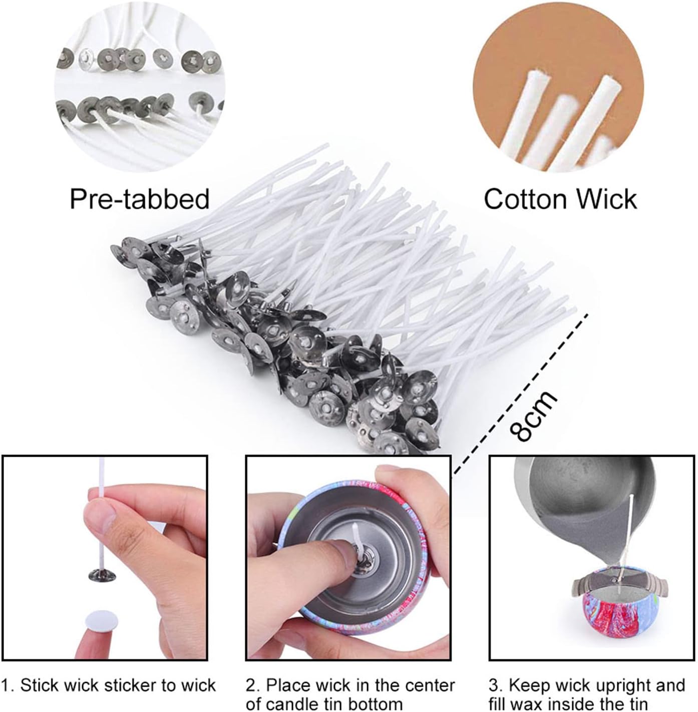 Set cadou pentru confectionare lumanari parfumate, 4x ceara de albine 122g, 1x recipient de topire, 6x ulei parfumat, 9x pahare, 3x flori uscate, 100 x fitile, 100x autocolante pentru fitil, 4x bete, 4x culori