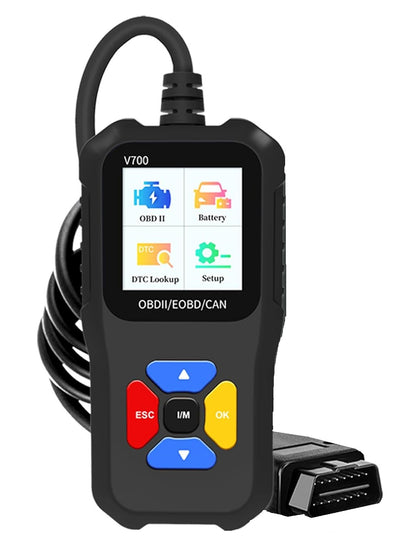 Tester auto universal OBD2, EOBD, CAN, diagnoza, cautare DTC, citire si stergere coduri de eroare, multimarca, negru