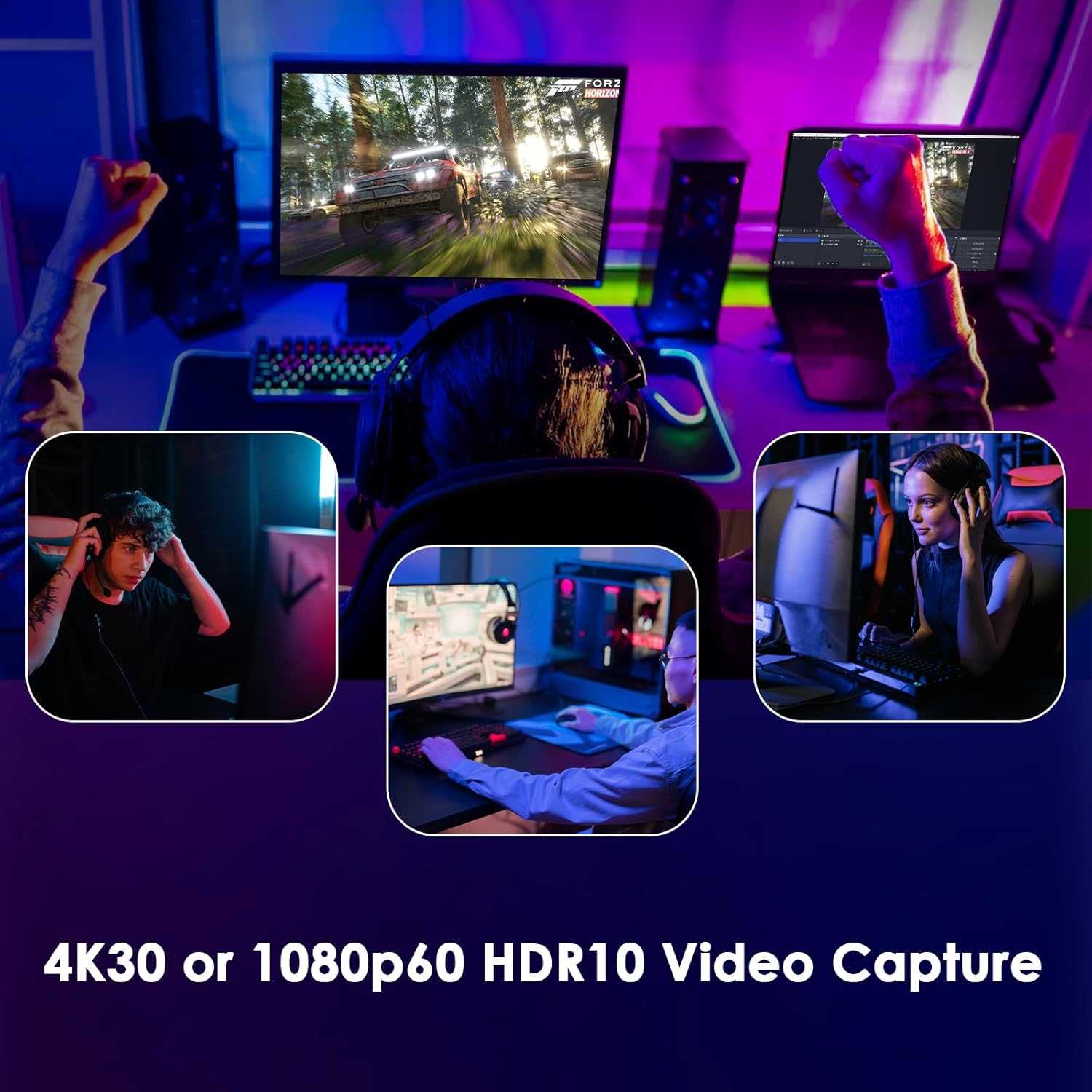 Placa de captura video 4K, HDMI, Video grabber cu loopout HDMI, mufa jack 3.5 mm Line In, Line Out, Mic In, plug & play, suport VRR, compatibil cu PC, Laptop, consola jocuri