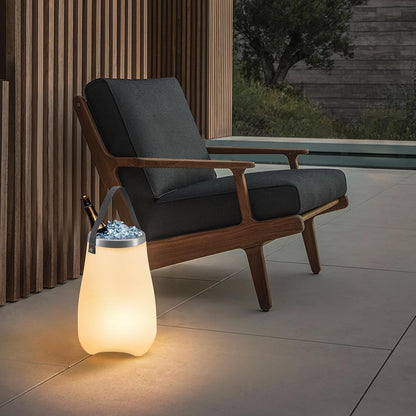 Frapiera cu lumina ambientala, bluetooth si difuzor integrat, lumina LED, impermeabila IP54, design minimalist, pentru racit bauturi, malux