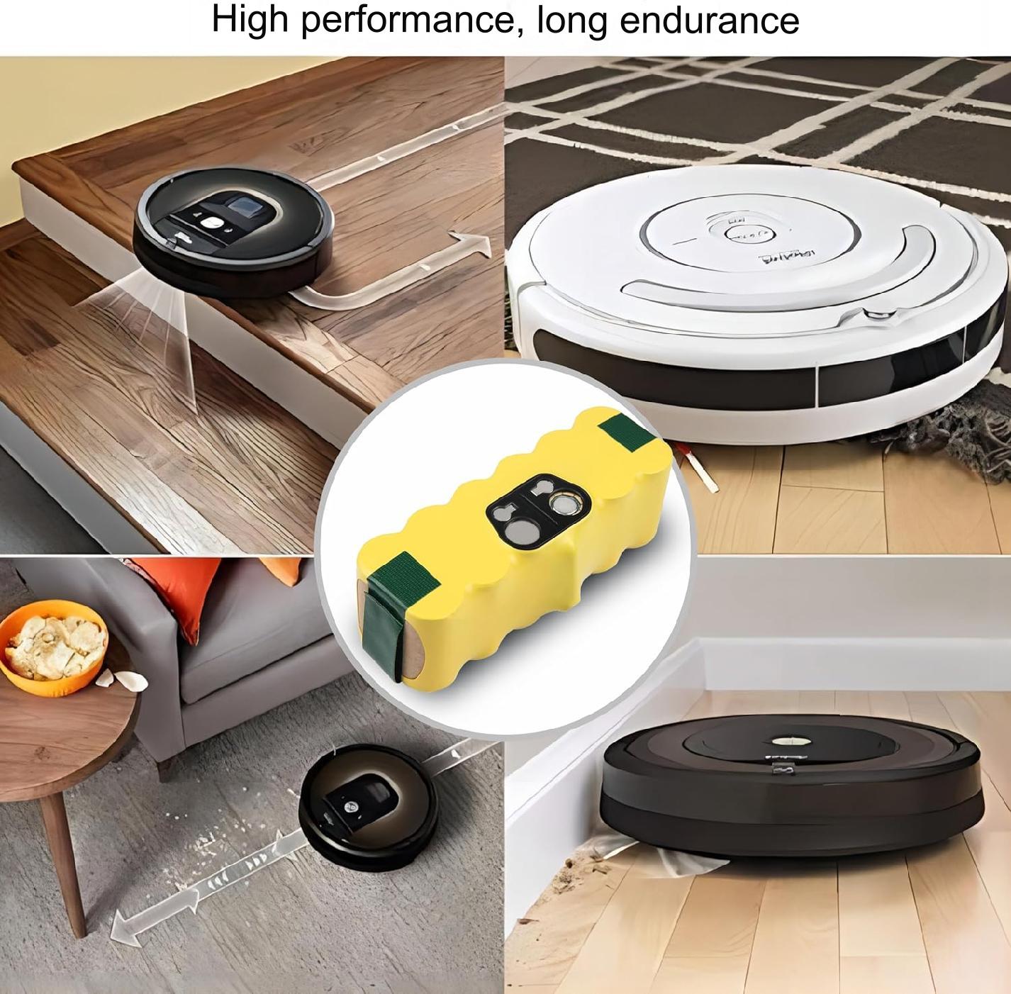 Acumulator compatibil iRobot Roomba 4050 mAh, 14.4 V, Roomba R3 500/600/700/800/900 seria 500/510/531/535/540/550/552/560/570/580/5095/500/500/531/535/660/700/760/770/780/790/800/870/900