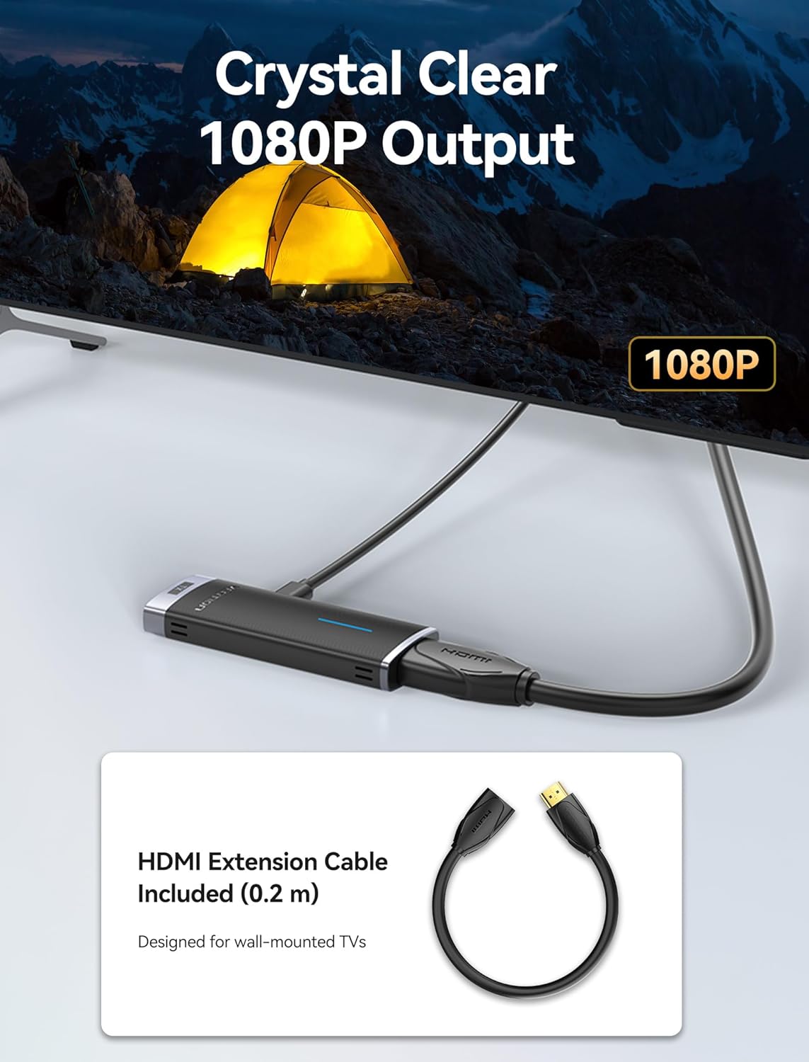 Kit Extender HDMI Wireless, 1920×1080@60Hz , pana la 40m, cu suport Plug and Play Adaptor HDMI 2,4/5GHz, Vention (copiază)